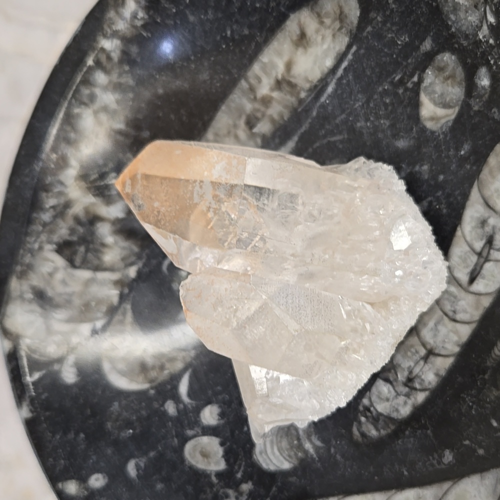 Pink Lumerian Quartz Cluster